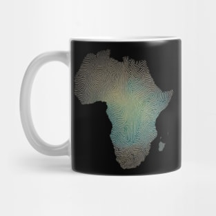 Africa Map Finger print Mug